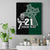 Custom New Zealand Ireland Rugby Canvas Wall Art Warrior Black Fern and Shamrocks World Cup 2023 LT9 - Wonder Print Shop