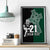 Custom New Zealand Ireland Rugby Canvas Wall Art Warrior Black Fern and Shamrocks World Cup 2023 LT9 - Wonder Print Shop