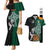 Custom New Zealand Ireland Rugby Couples Matching Mermaid Dress and Hawaiian Shirt Warrior Black Fern and Shamrocks World Cup 2023 LT9 - Wonder Print Shop