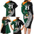 Custom New Zealand Ireland Rugby Family Matching Long Sleeve Bodycon Dress and Hawaiian Shirt Warrior Black Fern and Shamrocks World Cup 2023 LT9 - Wonder Print Shop