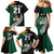 Custom New Zealand Ireland Rugby Family Matching Mermaid Dress and Hawaiian Shirt Warrior Black Fern and Shamrocks World Cup 2023 LT9 - Wonder Print Shop