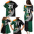 Custom New Zealand Ireland Rugby Family Matching Puletasi Dress and Hawaiian Shirt Warrior Black Fern and Shamrocks World Cup 2023 - Wonder Print Shop