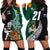 Custom New Zealand Ireland Rugby Hoodie Dress Warrior Black Fern and Shamrocks World Cup 2023 - Wonder Print Shop