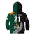 Custom New Zealand Ireland Rugby Kid Hoodie Warrior Black Fern and Shamrocks World Cup 2023 - Wonder Print Shop