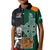 Custom New Zealand Ireland Rugby Kid Polo Shirt Warrior Black Fern and Shamrocks World Cup 2023 - Wonder Print Shop