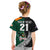 Custom New Zealand Ireland Rugby Kid T Shirt Warrior Black Fern and Shamrocks World Cup 2023 - Wonder Print Shop