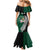 Custom New Zealand Ireland Rugby Mermaid Dress Warrior Black Fern and Shamrocks World Cup 2023 - Wonder Print Shop