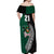 Custom New Zealand Ireland Rugby Off Shoulder Maxi Dress Warrior Black Fern and Shamrocks World Cup 2023 - Wonder Print Shop