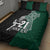 Custom New Zealand Ireland Rugby Quilt Bed Set Warrior Black Fern and Shamrocks World Cup 2023 - Wonder Print Shop