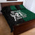 Custom New Zealand Ireland Rugby Quilt Bed Set Warrior Black Fern and Shamrocks World Cup 2023 - Wonder Print Shop