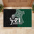 Custom New Zealand Ireland Rugby Rubber Doormat Warrior Black Fern and Shamrocks World Cup 2023 - Wonder Print Shop