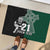 Custom New Zealand Ireland Rugby Rubber Doormat Warrior Black Fern and Shamrocks World Cup 2023 - Wonder Print Shop