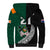 Custom New Zealand Ireland Rugby Sherpa Hoodie Warrior Black Fern and Shamrocks World Cup 2023 - Wonder Print Shop