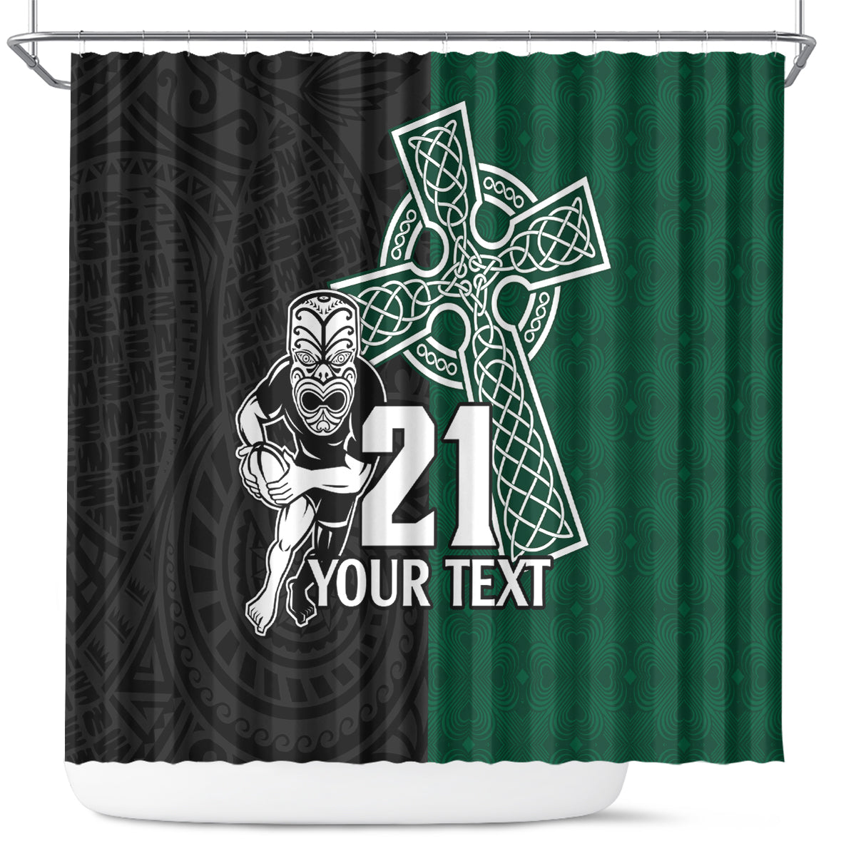 custom-new-zealand-ireland-rugby-shower-curtain-warrior-black-fern-and-shamrocks-world-cup-2023