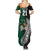 Custom New Zealand Ireland Rugby Summer Maxi Dress Warrior Black Fern and Shamrocks World Cup 2023 - Wonder Print Shop