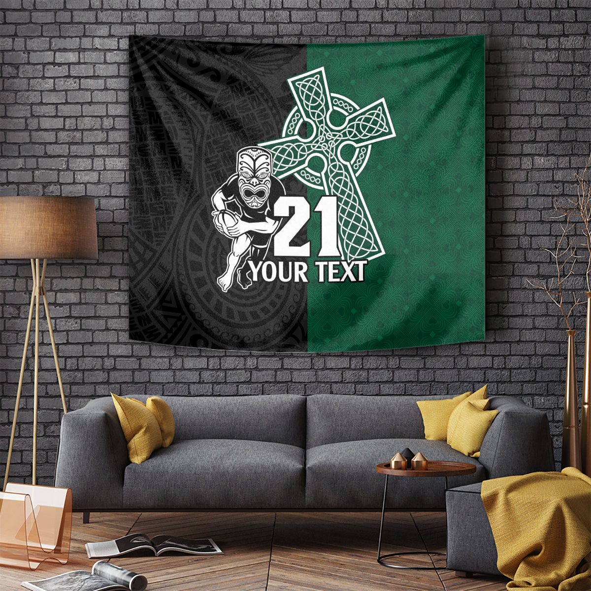 custom-new-zealand-ireland-rugby-tapestry-warrior-black-fern-and-shamrocks-world-cup-2023