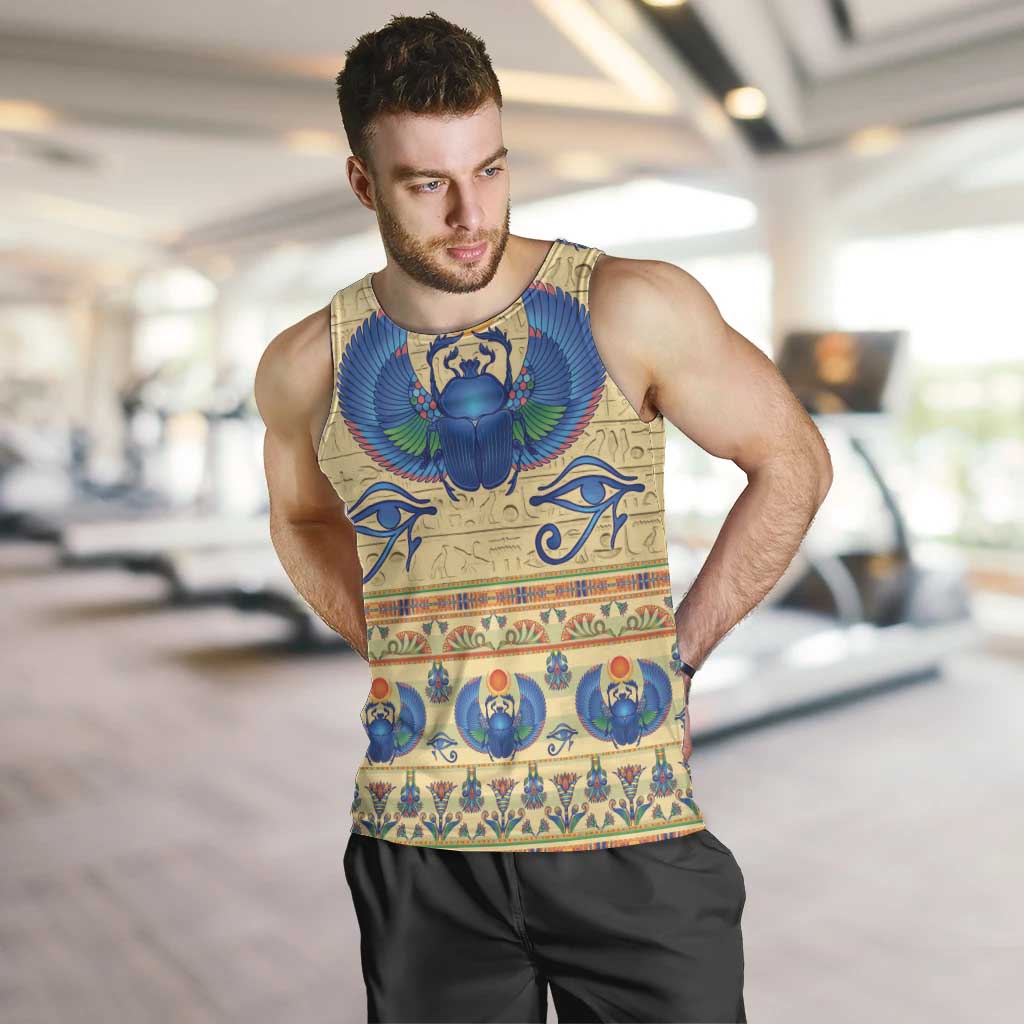 Ancient Egypt Scarab Beetle Men Tank Top - Wonder Print Shop