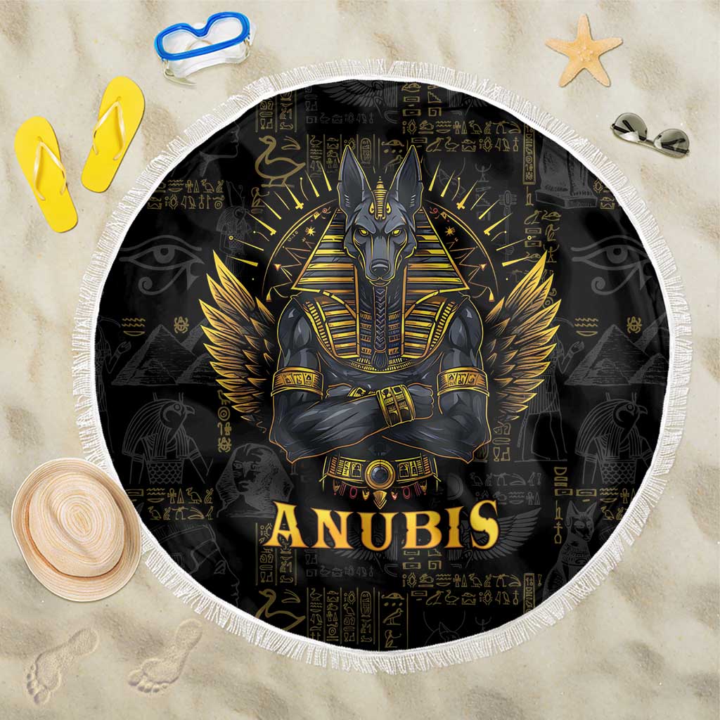 Anubis Egyptian God of Death Beach Blanket LT9 - Wonder Print Shop