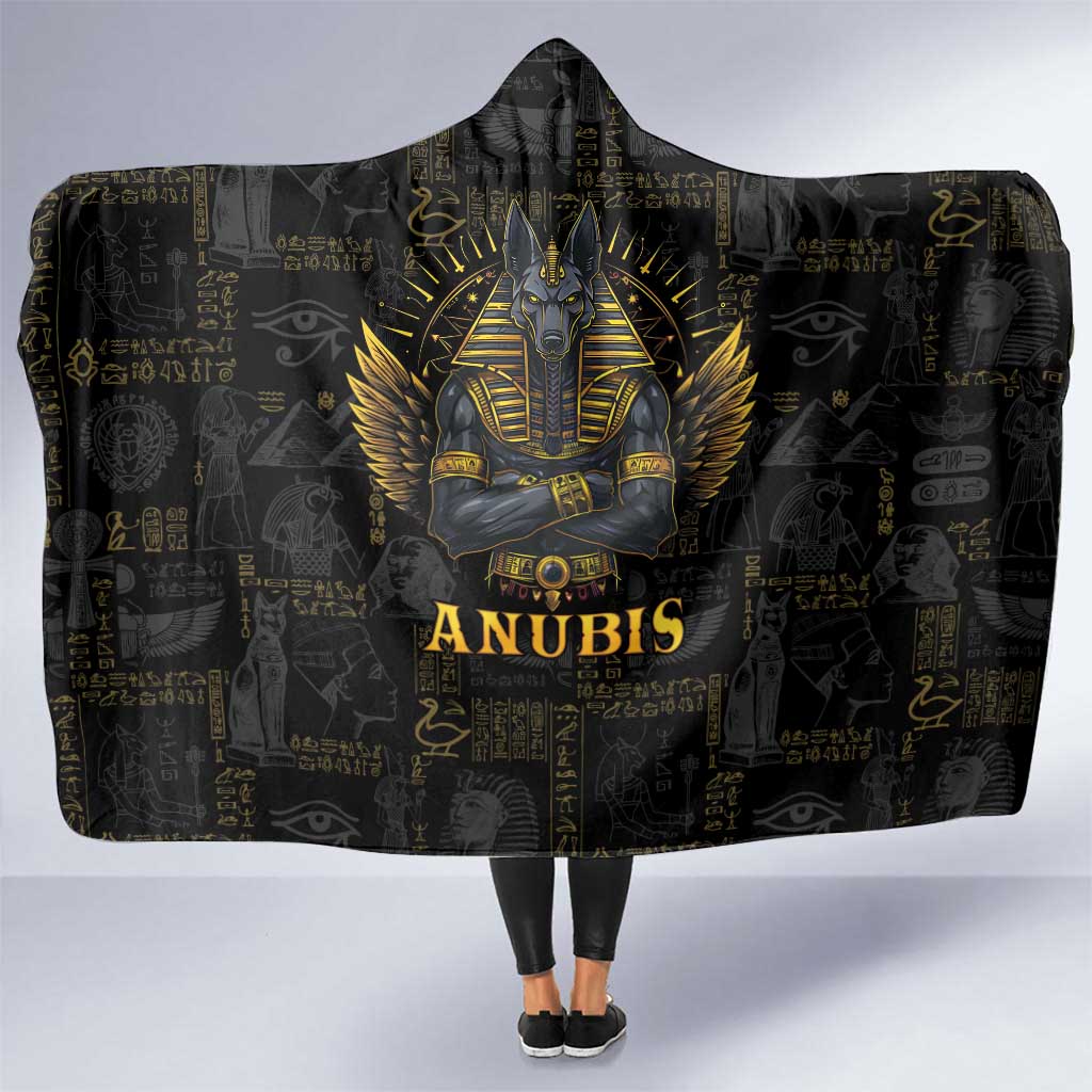 Anubis Egyptian God of Death Hooded Blanket