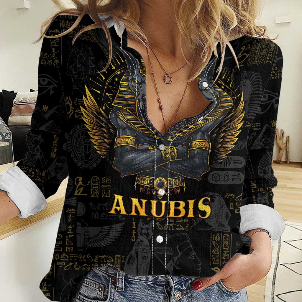 Anubis Egyptian God of Death Women Casual Shirt