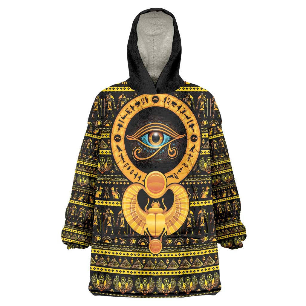 Egyptian God of The Sun Eye of Ra Wearable Blanket Hoodie