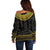 The Ankh Egyptian Hieroglyphs Off Shoulder Sweater - Wonder Print Shop