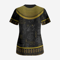 The Ankh Egyptian Hieroglyphs Scrub Top