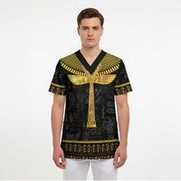 The Ankh Egyptian Hieroglyphs Scrub Top