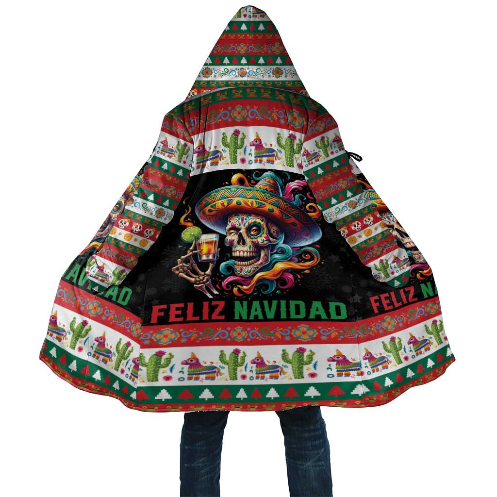 Mexican Sugar Skull Cloak Feliz Navidad Mexico - Wonder Print Shop