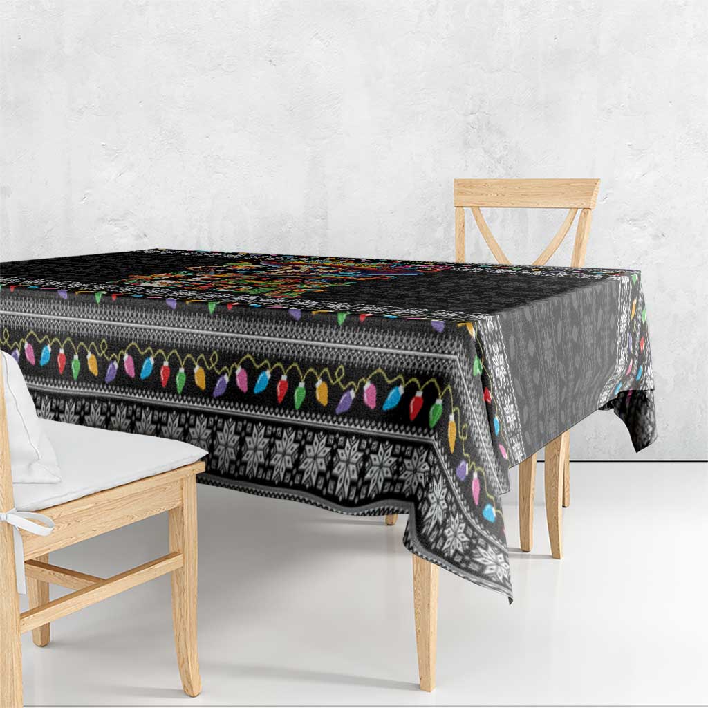 Mexican Sugar Skull Spanish Christmas Tablecloth Feliz Navidad Mexico - Wonder Print Shop