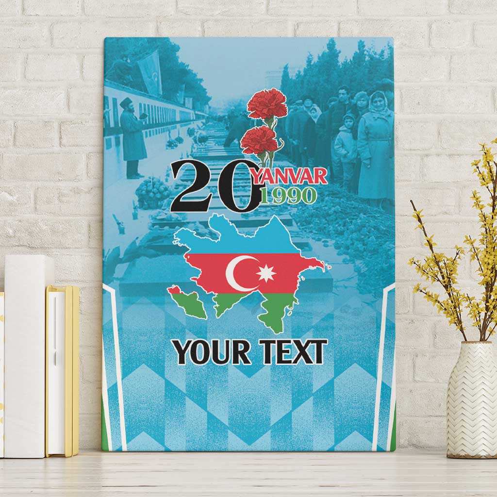 Personalized Azerbaijan Black January Canvas Wall Art 20 Yanvar 1990 LT9 - Wonder Print Shop