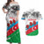 Azerbaijan Qara Yanvar Couples Matching Off Shoulder Maxi Dress and Hawaiian Shirt with Flag Style LT9 - Wonder Print Shop