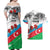 Azerbaijan Qara Yanvar Couples Matching Off Shoulder Maxi Dress and Hawaiian Shirt with Flag Style LT9 - Wonder Print Shop