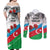 Azerbaijan Qara Yanvar Couples Matching Off Shoulder Maxi Dress and Long Sleeve Button Shirt with Flag Style LT9 - Wonder Print Shop