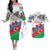 Azerbaijan Qara Yanvar Couples Matching Off The Shoulder Long Sleeve Dress and Hawaiian Shirt with Flag Style LT9 - Wonder Print Shop