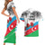 Azerbaijan Qara Yanvar Couples Matching Short Sleeve Bodycon Dress and Hawaiian Shirt with Flag Style LT9 - Wonder Print Shop