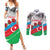 Azerbaijan Qara Yanvar Couples Matching Summer Maxi Dress and Long Sleeve Button Shirt with Flag Style LT9 - Wonder Print Shop