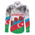 Azerbaijan Qara Yanvar Family Matching Short Sleeve Bodycon Dress and Hawaiian Shirt with Flag Style - Wonder Print Shop