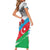 Azerbaijan Qara Yanvar Family Matching Short Sleeve Bodycon Dress and Hawaiian Shirt with Flag Style - Wonder Print Shop