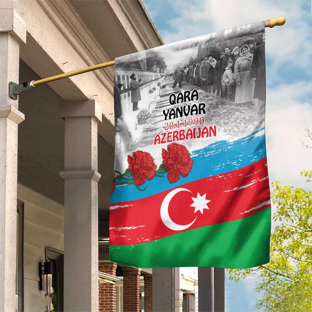 Azerbaijan Qara Yanvar Garden Flag with Flag Style - Wonder Print Shop