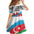 Azerbaijan Qara Yanvar Kid Short Sleeve Dress with Flag Style - Wonder Print Shop