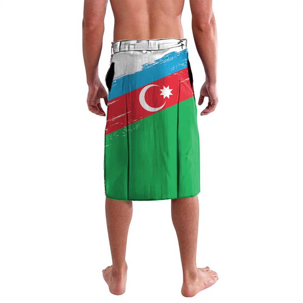 Flag-print sarong lavalava skirt showing front panel with crescent and stars