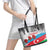 Azerbaijan Qara Yanvar Leather Tote Bag with Flag Style - Wonder Print Shop