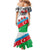 Azerbaijan Qara Yanvar Mermaid Dress with Flag Style - Wonder Print Shop