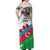 Azerbaijan Qara Yanvar Off Shoulder Maxi Dress with Flag Style - Wonder Print Shop