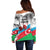 Azerbaijan Qara Yanvar Off Shoulder Sweater with Flag Style