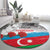 Azerbaijan Qara Yanvar Round Carpet with Flag Style