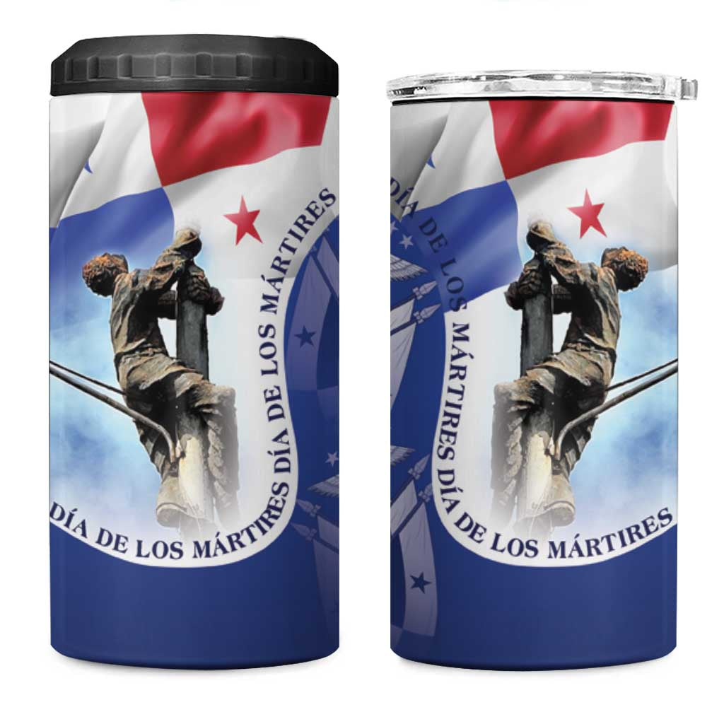 Panama Dia de los Martires 4 in 1 Can Cooler Tumbler Panama Martyrs' Day Raises Flag LT9