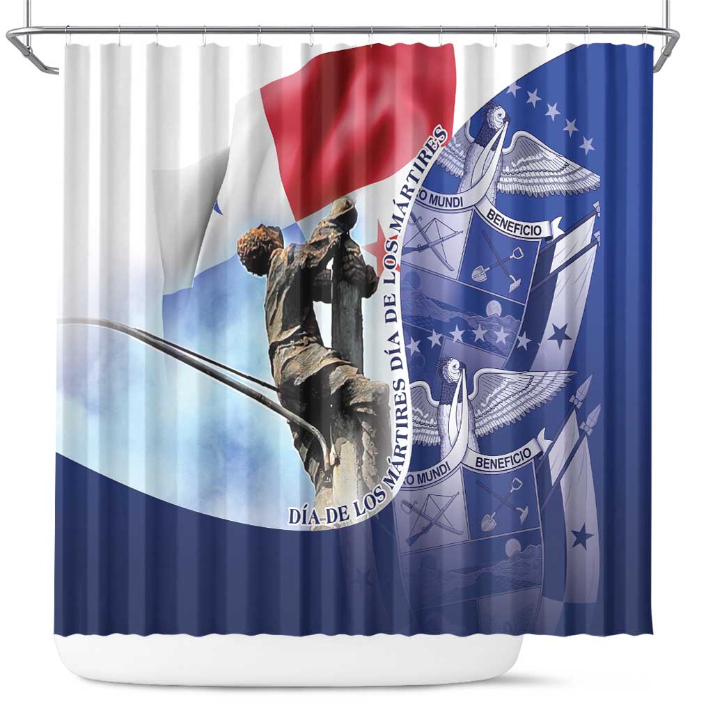 Panama Dia de los Martires Shower Curtain Panama Martyrs' Day Raises Flag