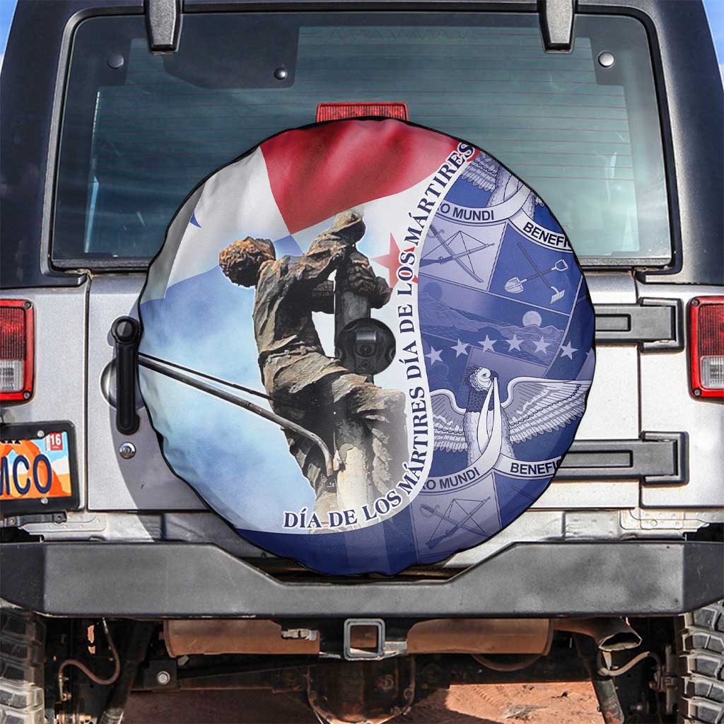 Panama Dia de los Martires Spare Tire Cover Panama Martyrs' Day Raises Flag